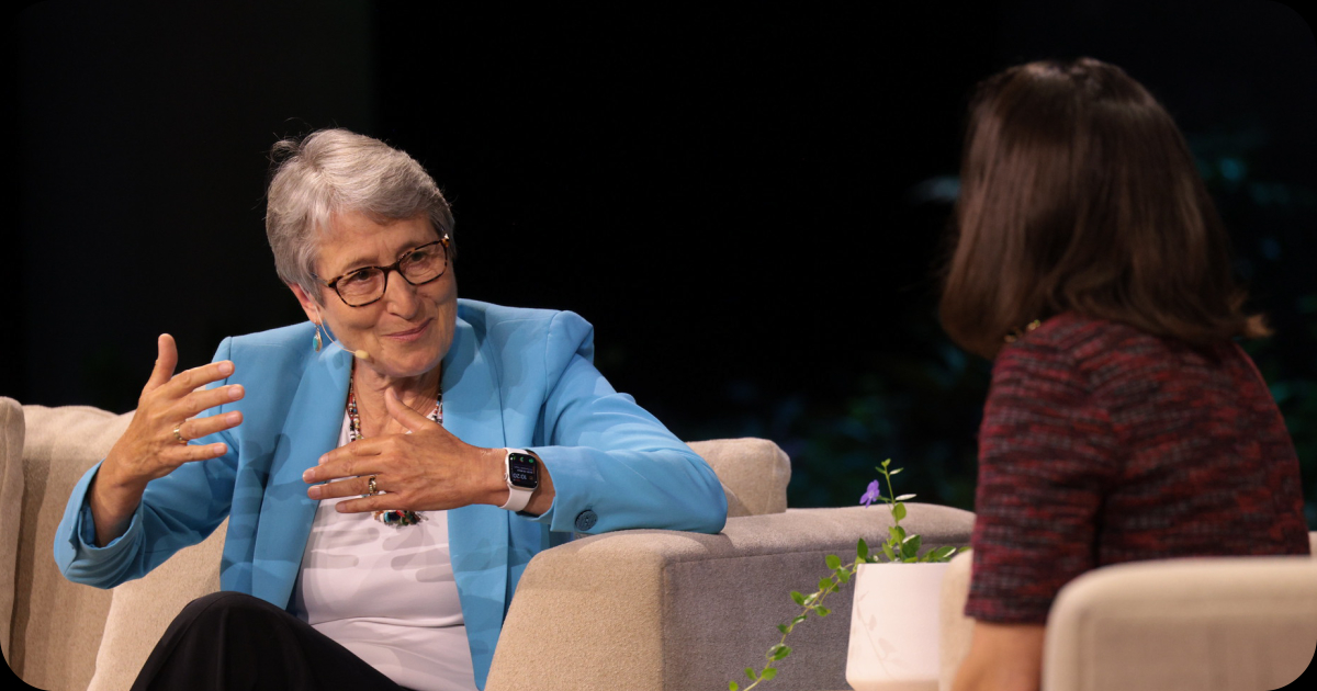 Sally Jewell, Former Secretary, U.S. Department of Interior and former CEO, REI Co-op, speaks at their “Changemaker Conversation” about the business value of climate.